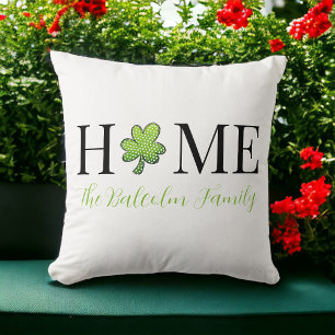 St patrick's day Home Polka Dot Shamrock Anpassnin Kudde