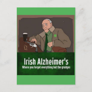 St Patrick's Day Humoristisk Irländsk Gangster Vykort