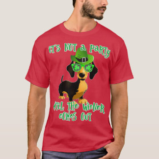 St patricks day Hund Dachshund Wiener Beer Gift T Shirt