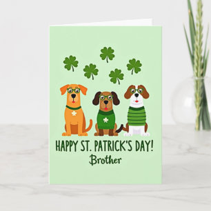 St Patricks Day Hund Konst Kort