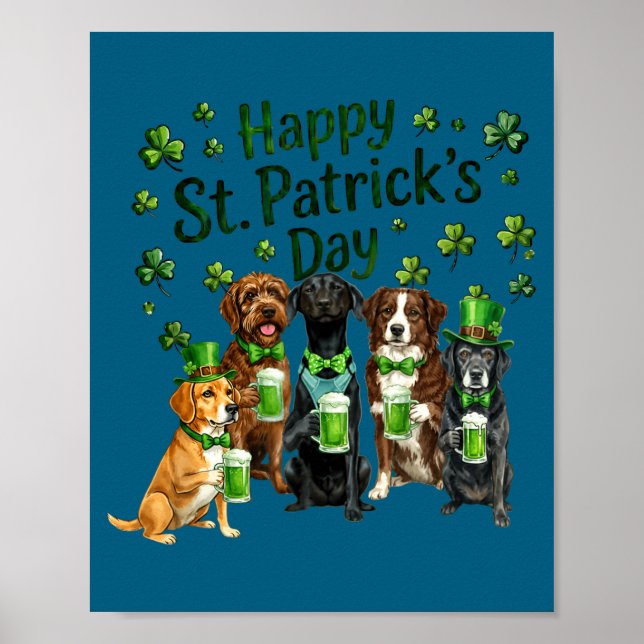 St patricks day hundälskare trupp  poster (Framsidan)