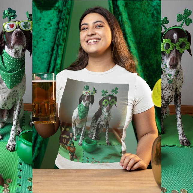 St. Patrick's Day Hundar Party Dam Tee (St. Patrick's Day Dogs Party Ladies T-Shirt)