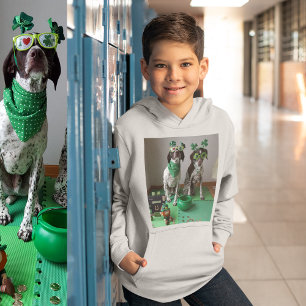 St patrick's day Hundar Party Kids Hoodie T-shirt