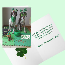 St. Patrick's Day Hundar Redo till Party Card Kort