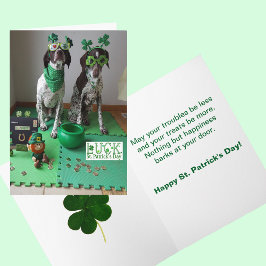 St. Patrick's Day Hundar Redo till Party Card Kort