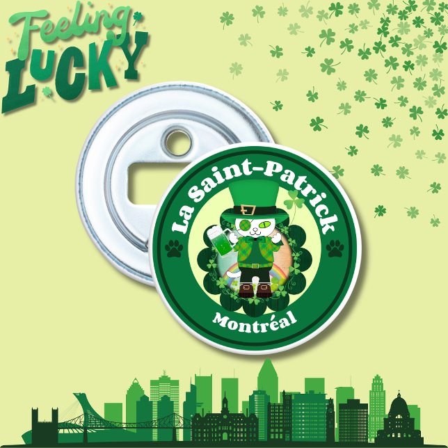 St. Patrick's Day i Montreal Flasköppnare (St. Patrick's Day in Montreal Bottle Opener)