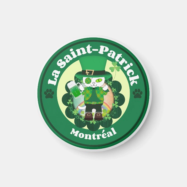 St. Patrick's Day i Montreal Magnet (Framsidan)