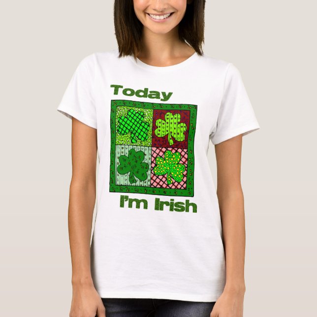 St patricks day Idag är jag irländare T Shirt (Framsida)