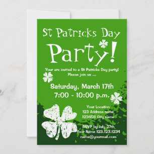 St patricks day inbjudningar ANPASSADE