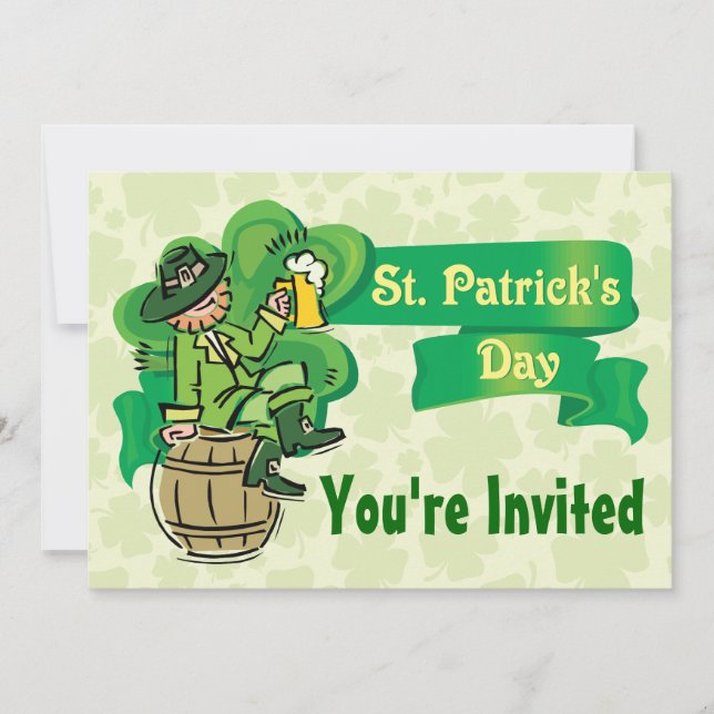 St. Patrick's Day Inbjudningar! Inbjudningar (Framsida)