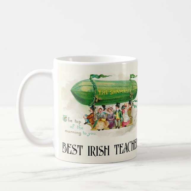 St. Patrick's Day Ireland Best Irish Teacher Rolig Kaffemugg (Vänster)