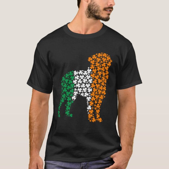 St patricks day Ireland Irish Bernese Mountain Hun T Shirt (Framsida)