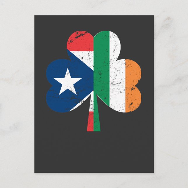 St patricks day Ireland Irish Puerto Rican Vykort (Framsida)