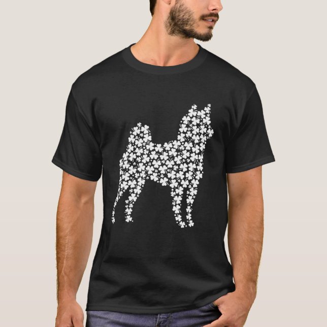 St Patricks Day Ireland Irish Shiba Inu Dog T Shirt (Framsida)