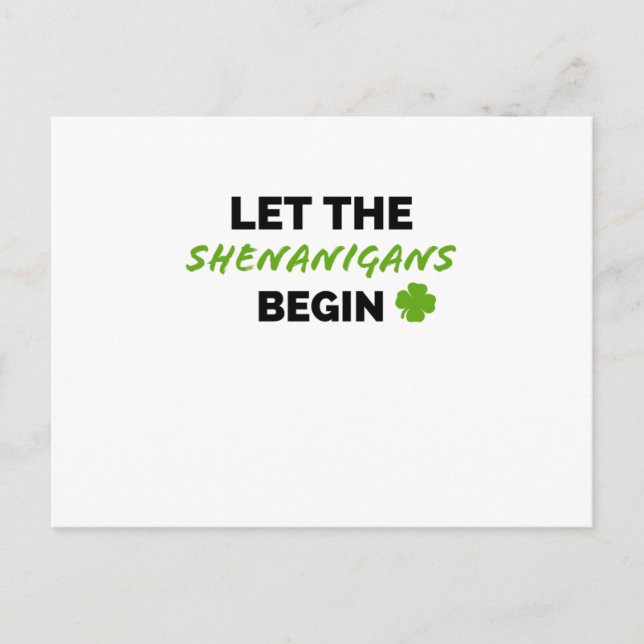 St. Patrick's Day Ireland Irishman Funny Vykort (Framsida)