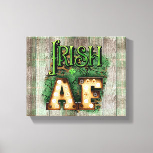 St. Patrick's Day Irish AF Irish Marquee Ljus Canvastryck