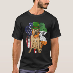 St patricks day Irish American Flagga Boerboel Hun T Shirt