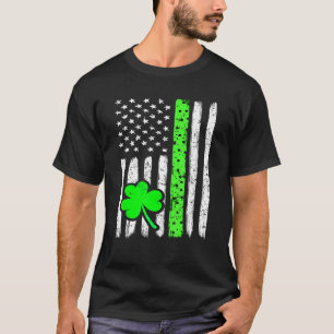 St patrick's day Irish American Flagga Lycklig St T Shirt