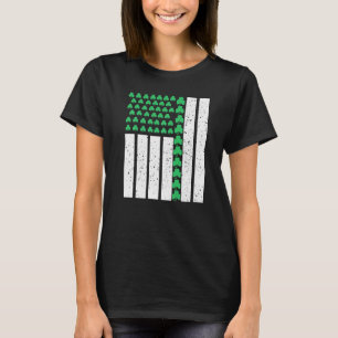 St patricks day Irish American Flagga Shamrock Pri T Shirt