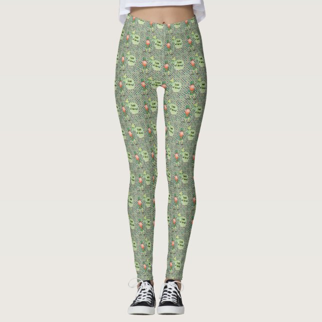 St. Patrick's Day Irish at Heart Print Leggings (Framsida)