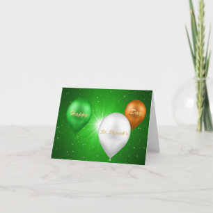 St. Patrick's Day Irish Balloons - Greeting Card Kort