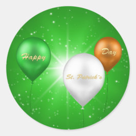 St. Patrick's Day Irish Balloons - Sticker Runt Klistermärke
