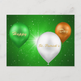 St. Patrick's Day Irish Balloons - vykort