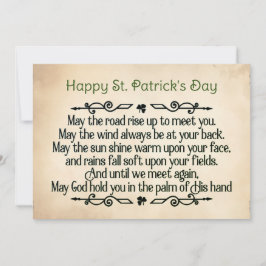 St patrick's day Irish Blating May the Road Julkort