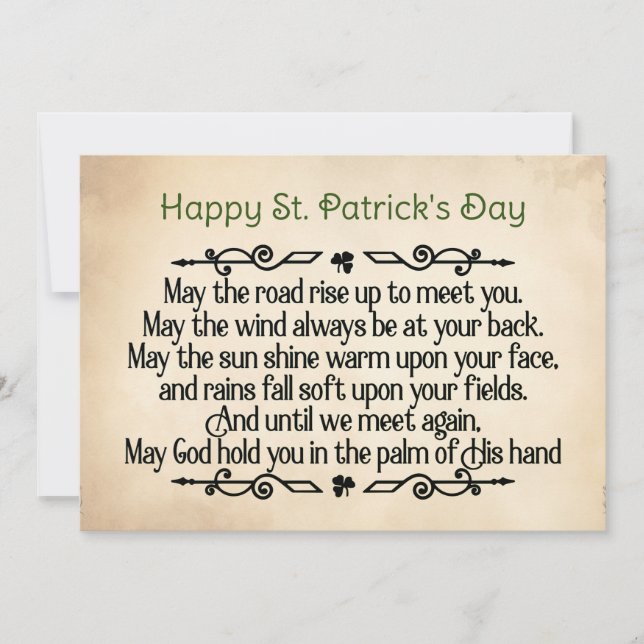St patrick's day Irish Blating May the Road Julkort (Framsida)
