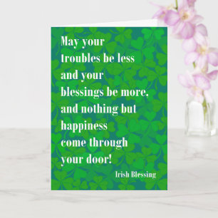 St patrick's day Irish Blating on Grönt Shamrocks Kort