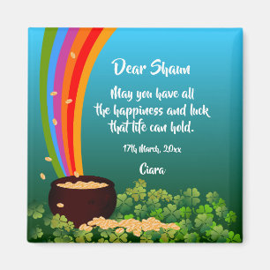 St. Patrick's Day Irish Blessing with klöver Magn Magnet
