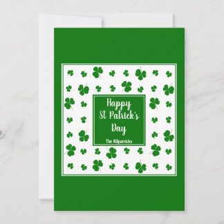 St patrick's day Irish Blessings Shamrock Mönster Julkort