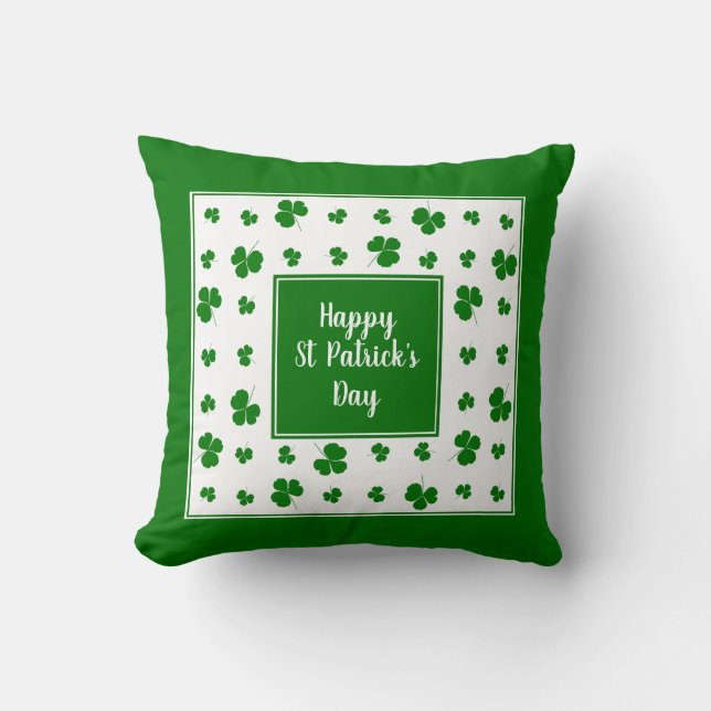 St patrick's day Irish Blessings Shamrock Mönster Kudde (Framsida)