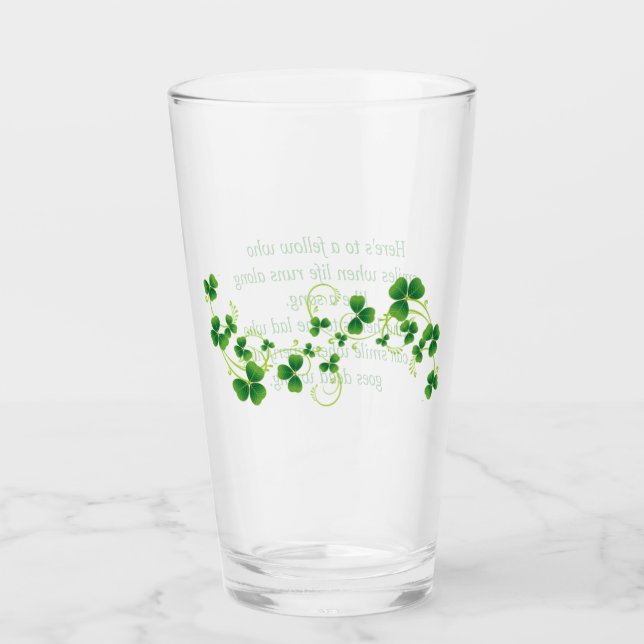 St. Patrick's Day Irish Bluting Pint Glass Glaskopp (Framsida)