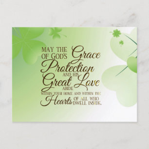 St patrick's day Irish Bluting Shamrocks Hearts Vykort