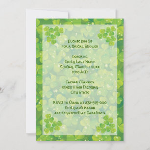 St. Patrick's Day Irish bröllop möhippa Inbjudningar