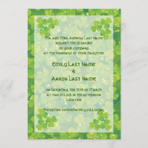 St. Patrick's Day Irish bröllopsinbjudan Inbjudningar