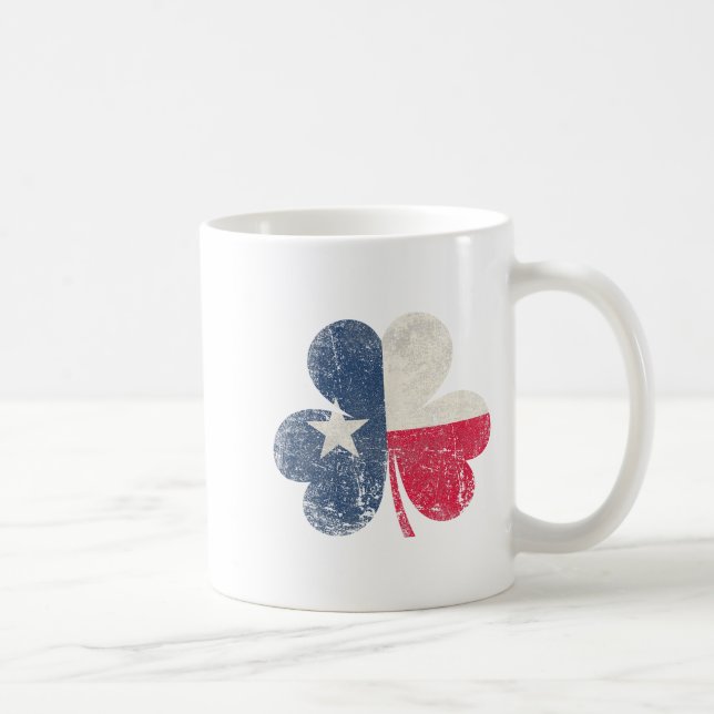 St. Patricks Day Irish Clover Texas Texan  Kaffemugg (Höger)