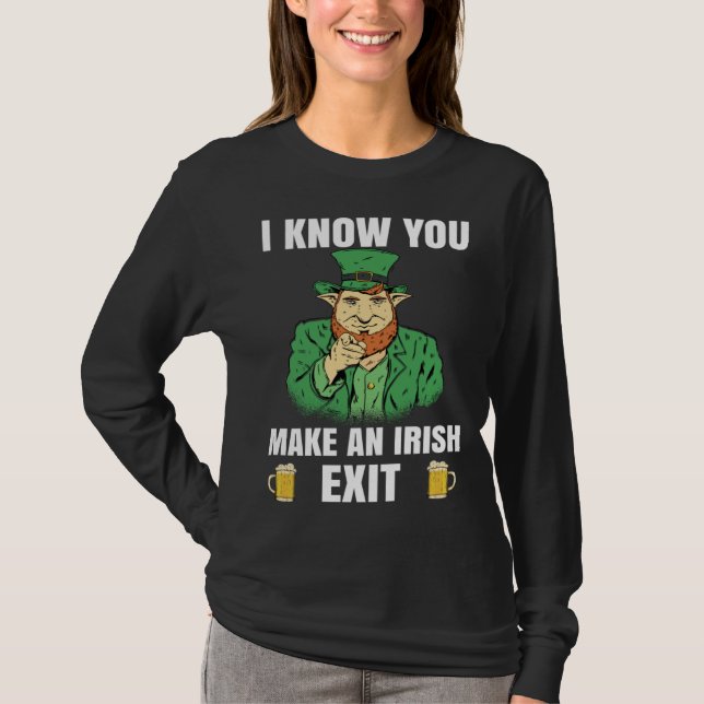 St Patricks Day Irish Exit  St Patricks  2 T Shirt (Framsida)