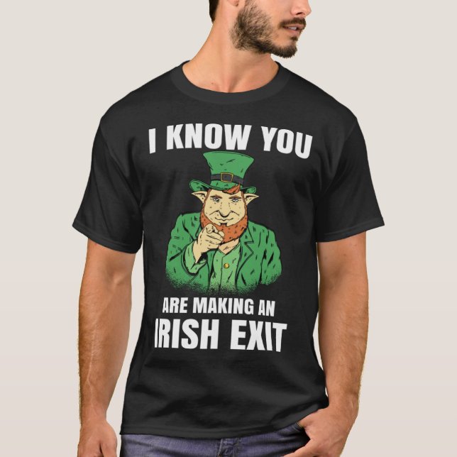 St Patricks Day Irish Exit  St Patricks T Shirt (Framsida)