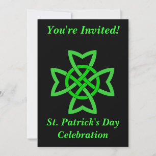 St patricks day Irish Firande Celt Knot Inbjudningar