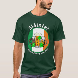 ST PATRICKS DAY Irish Flagga Beer T Shirt