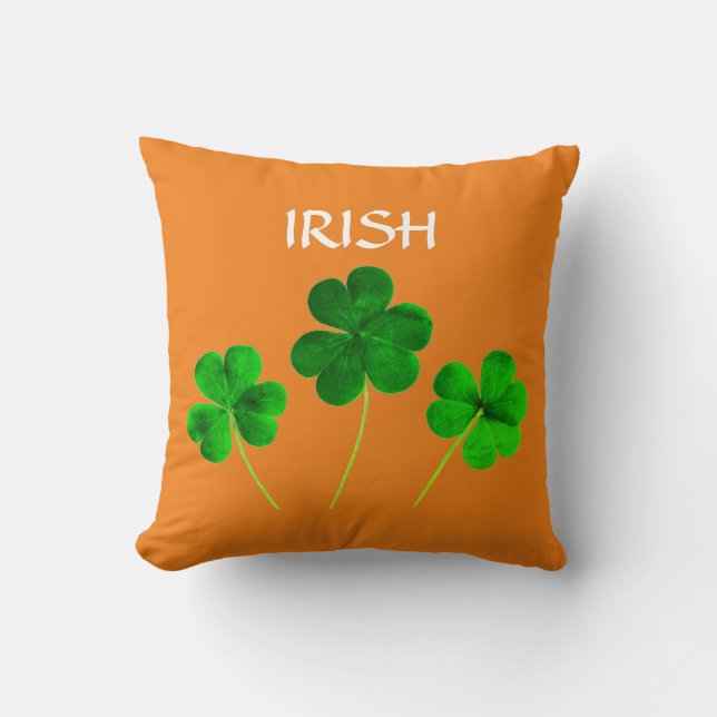St patrick's day Irish Flagga Grönt Orange Färg Kudde (Framsida)