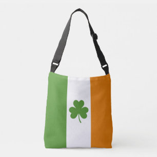 St patrick's day Irish Flagga med Shamrock Klöver Axelväska