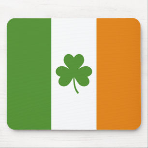 St patrick's day Irish Flagga med Shamrock Klöver Musmatta