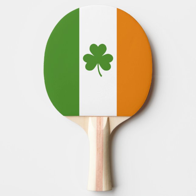 St patrick's day Irish Flagga med Shamrock Klöver Pingisracket (Framsidan)