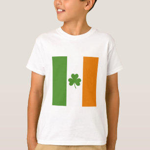 St patrick's day Irish Flagga med Shamrock Klöver T Shirt
