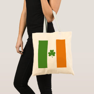 St patrick's day Irish Flagga med Shamrock Klöver Tygkasse