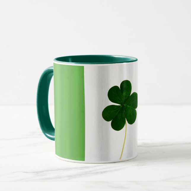 St. Patrick's Day Irish Flagga Shamrock Ireland Mu Mugg (Framsida vänster)