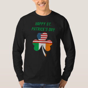 St patricks day Irish Flagga Shamrock Irish Americ T Shirt